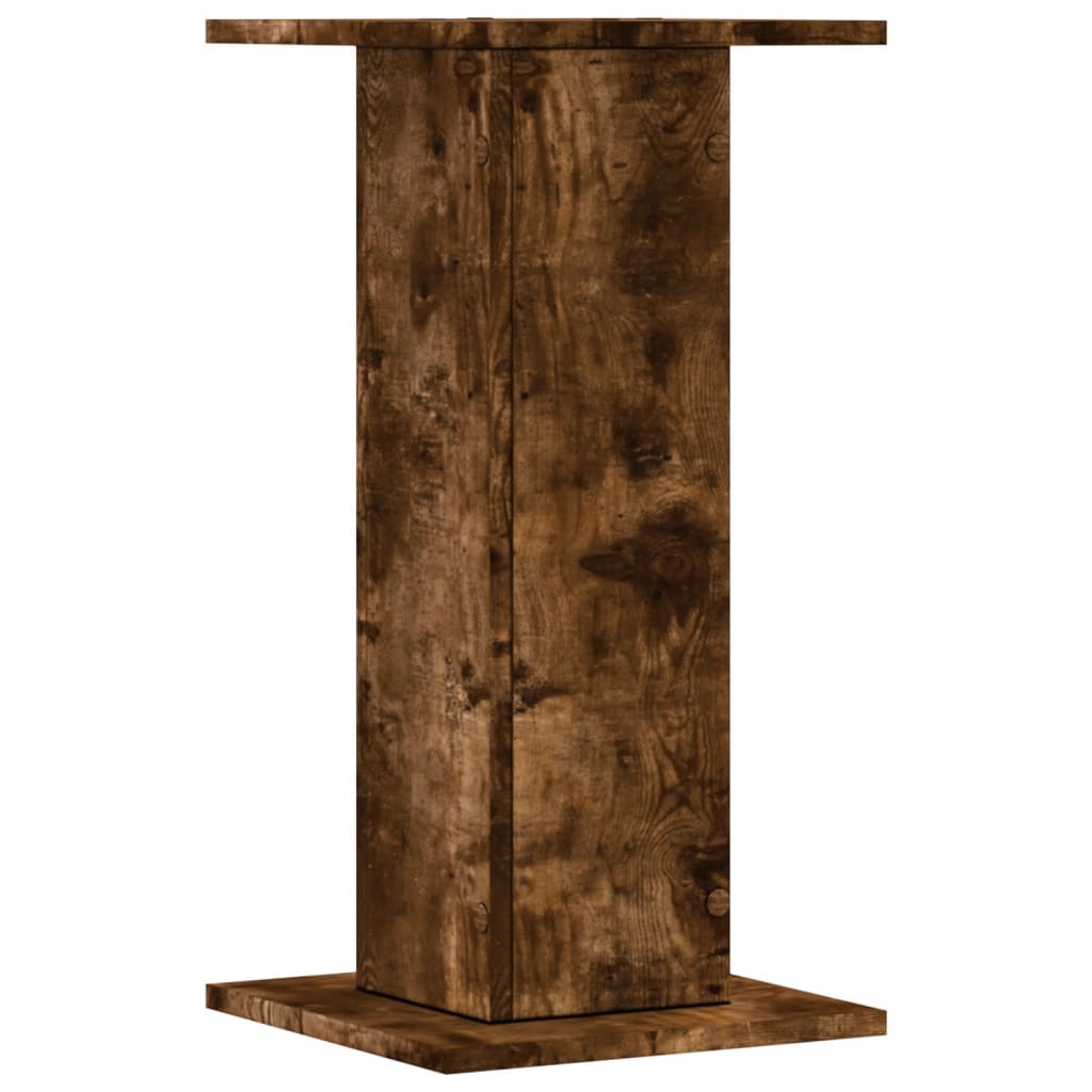 Speakerstandaards 2 st 30x30x60 cm bewerkt hout gerookt eiken is nu te koop bij PeponiXL, paradijselijk wonen!