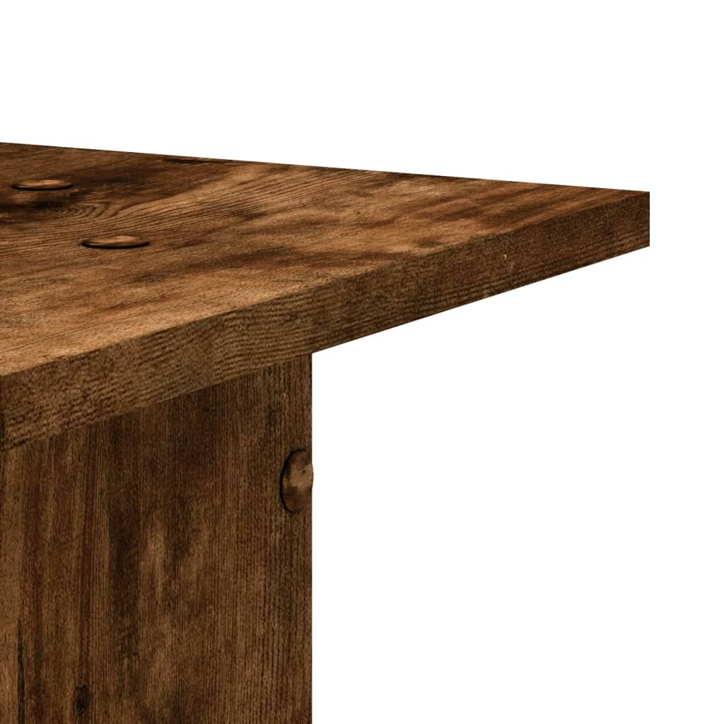Speakerstandaards 2 st 30x30x60 cm bewerkt hout gerookt eiken is nu te koop bij PeponiXL, paradijselijk wonen!