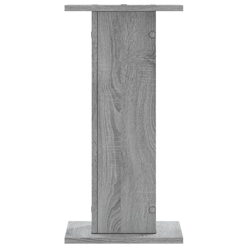 Speakerstandaards 2 st 30x30x60 cm bewerkt hout grijs sonoma is nu te koop bij PeponiXL, paradijselijk wonen!