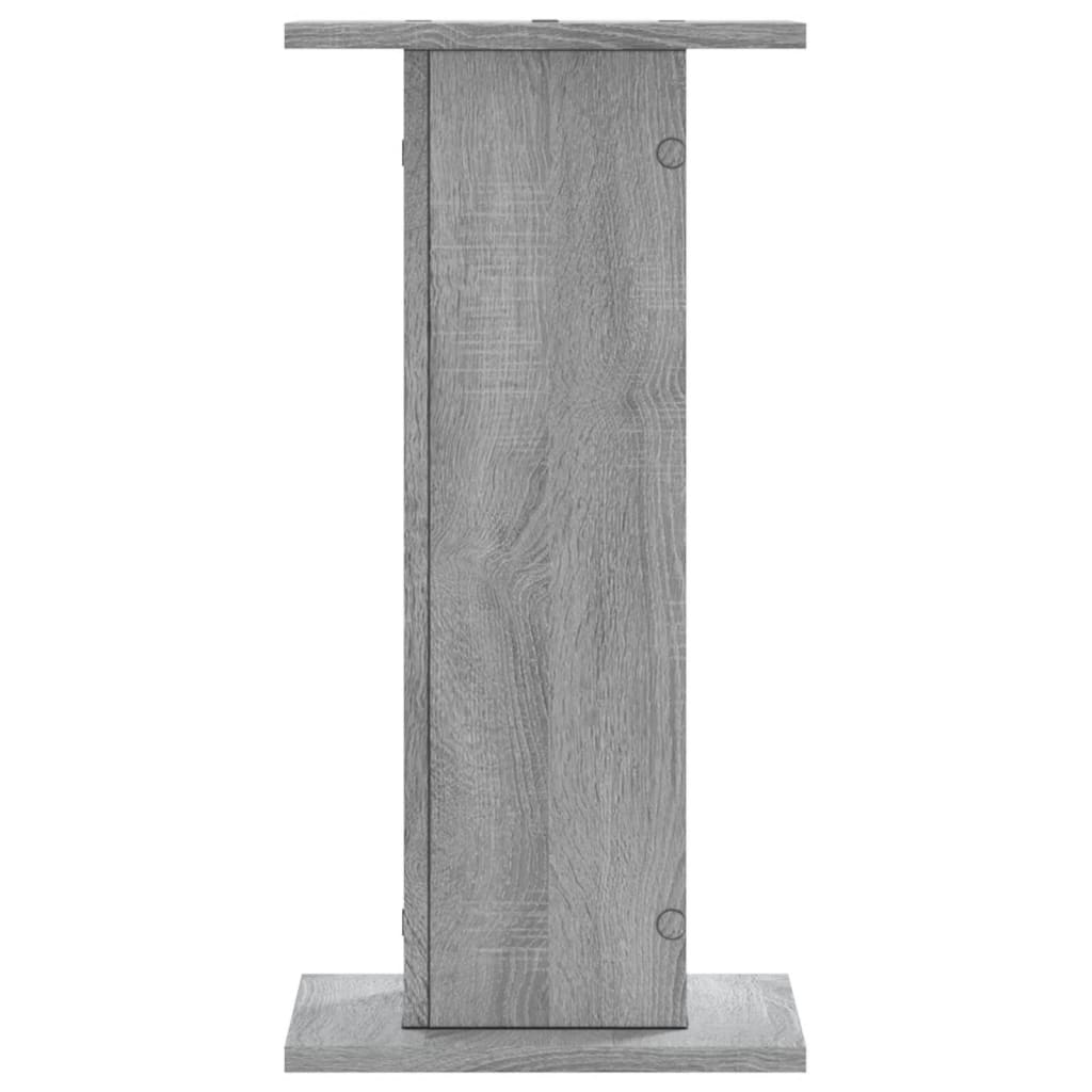 Speakerstandaards 2 st 30x30x60 cm bewerkt hout grijs sonoma is nu te koop bij PeponiXL, paradijselijk wonen!