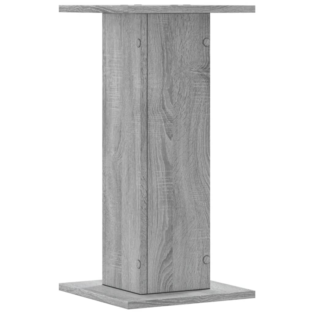 Speakerstandaards 2 st 30x30x60 cm bewerkt hout grijs sonoma is nu te koop bij PeponiXL, paradijselijk wonen!