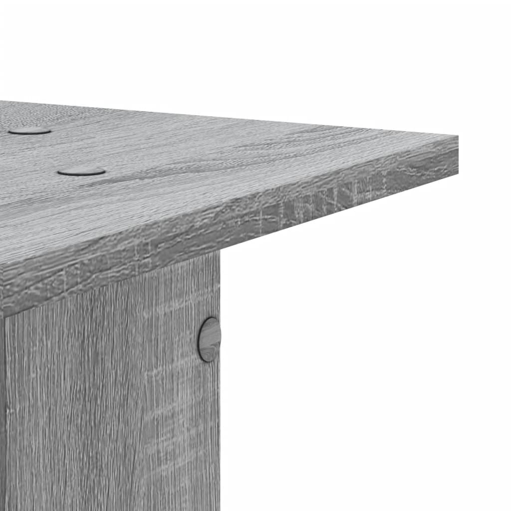 Speakerstandaards 2 st 30x30x60 cm bewerkt hout grijs sonoma is nu te koop bij PeponiXL, paradijselijk wonen!
