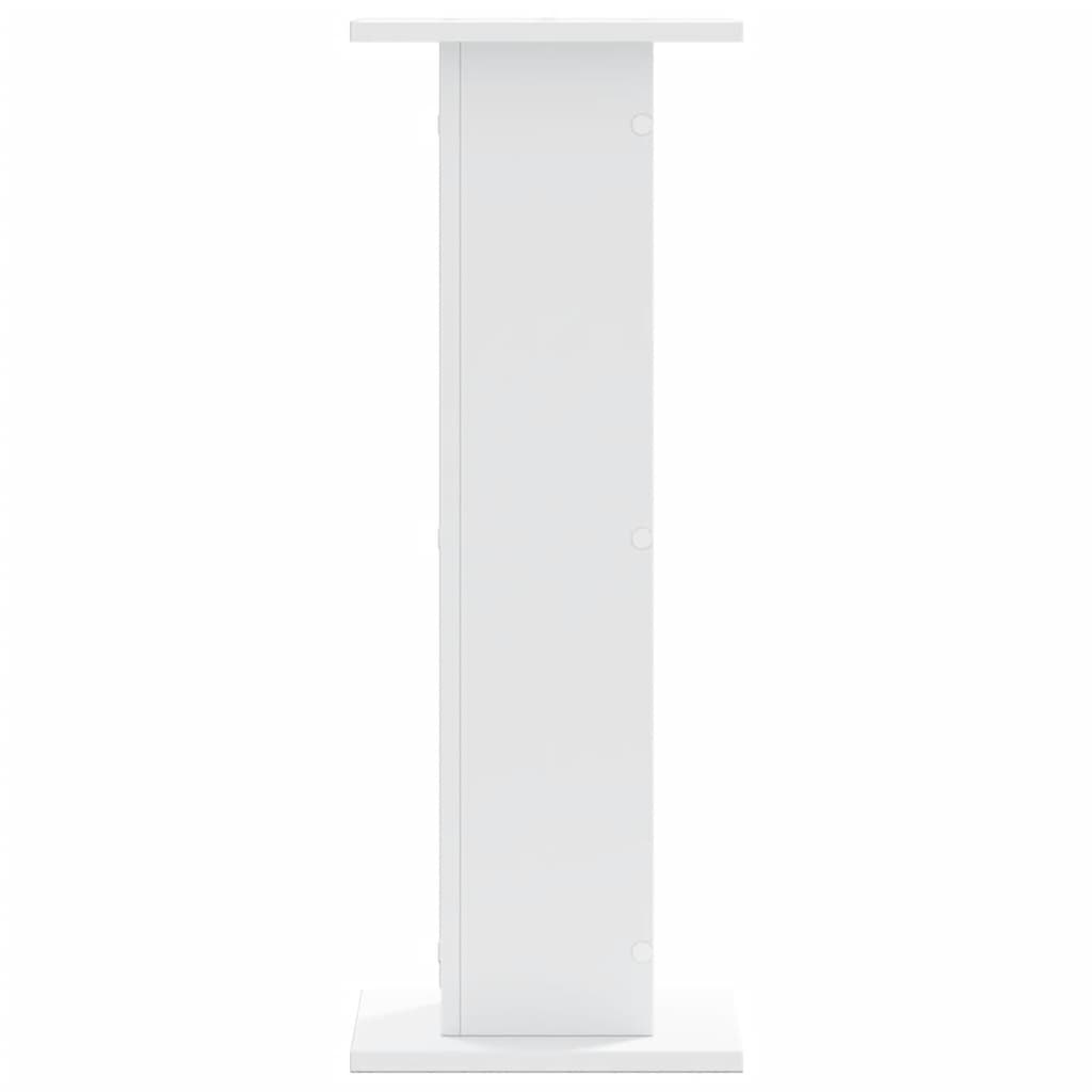 Speakerstandaards 2 st 30x30x80 cm bewerkt hout wit is nu te koop bij PeponiXL, paradijselijk wonen!