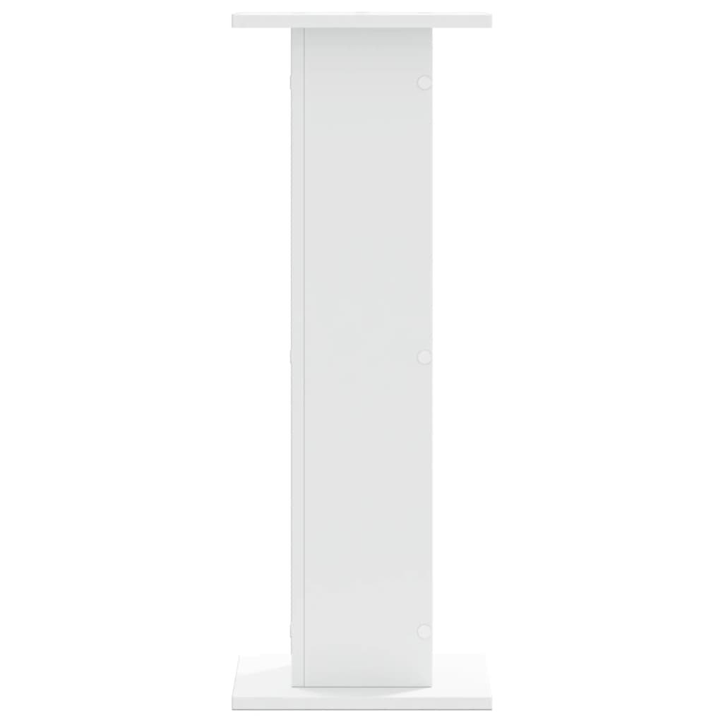 Speakerstandaards 2 st 30x30x80 cm bewerkt hout wit is nu te koop bij PeponiXL, paradijselijk wonen!