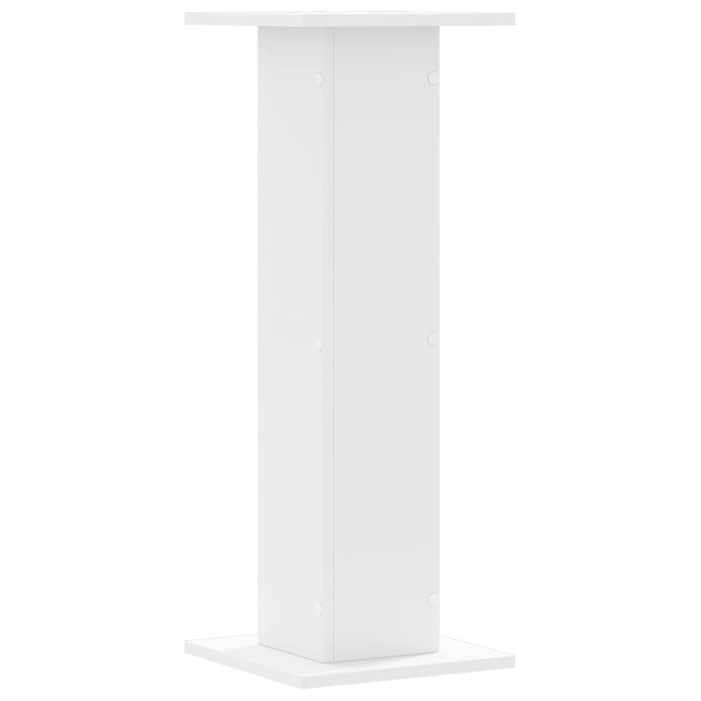Speakerstandaards 2 st 30x30x80 cm bewerkt hout wit is nu te koop bij PeponiXL, paradijselijk wonen!