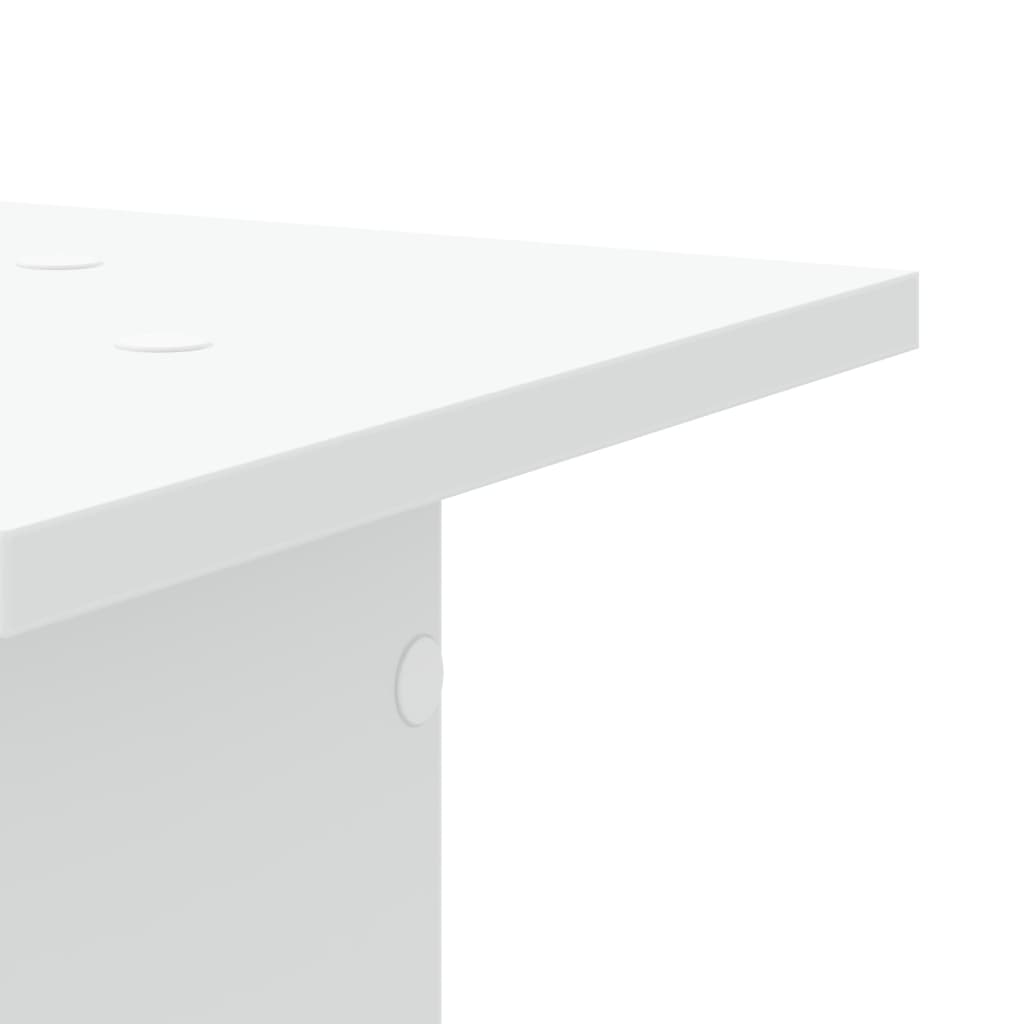 Speakerstandaards 2 st 30x30x80 cm bewerkt hout wit is nu te koop bij PeponiXL, paradijselijk wonen!