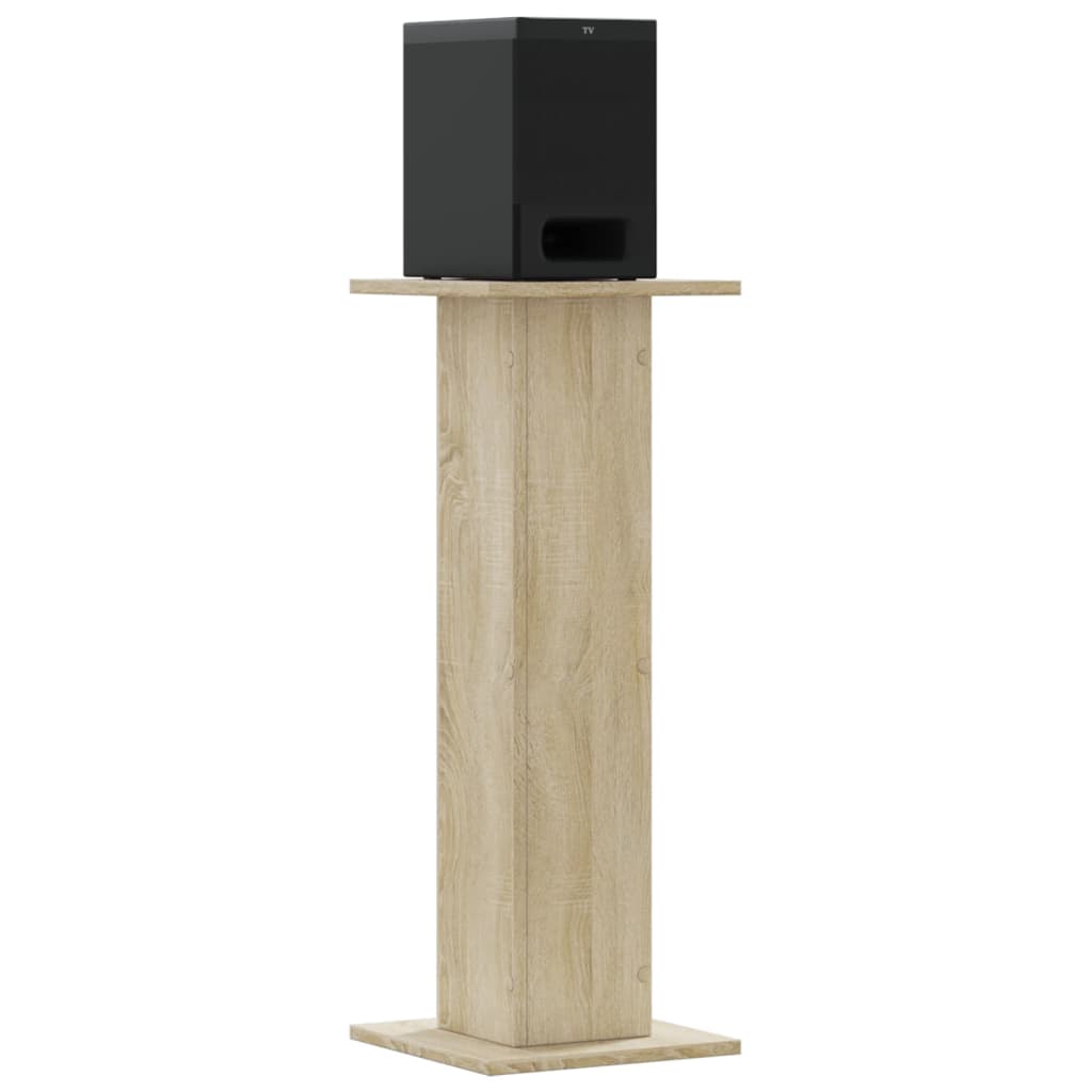 Speakerstandaards 2 st 30x30x80 cm bewerkt hout sonoma eiken is nu te koop bij PeponiXL, paradijselijk wonen!