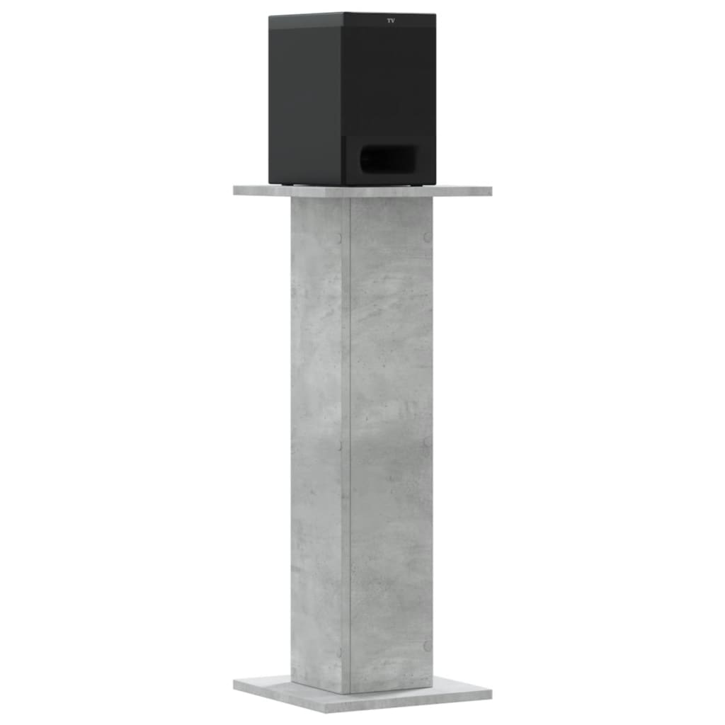 Speakerstandaards 2 st 30x30x80 cm bewerkt hout betongrijs is nu te koop bij PeponiXL, paradijselijk wonen!