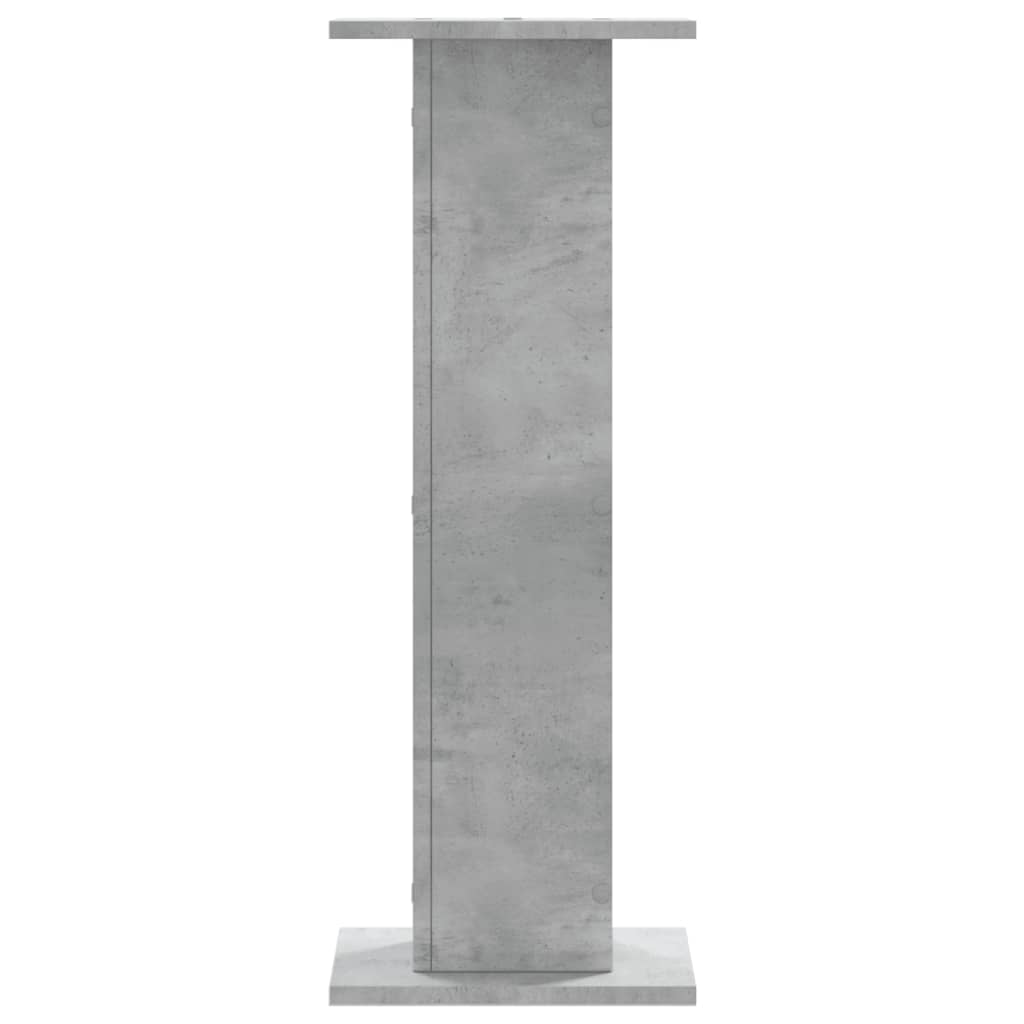 Speakerstandaards 2 st 30x30x80 cm bewerkt hout betongrijs is nu te koop bij PeponiXL, paradijselijk wonen!