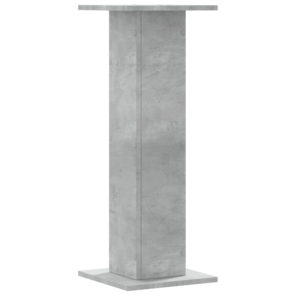 Speakerstandaards 2 st 30x30x80 cm bewerkt hout betongrijs is nu te koop bij PeponiXL, paradijselijk wonen!