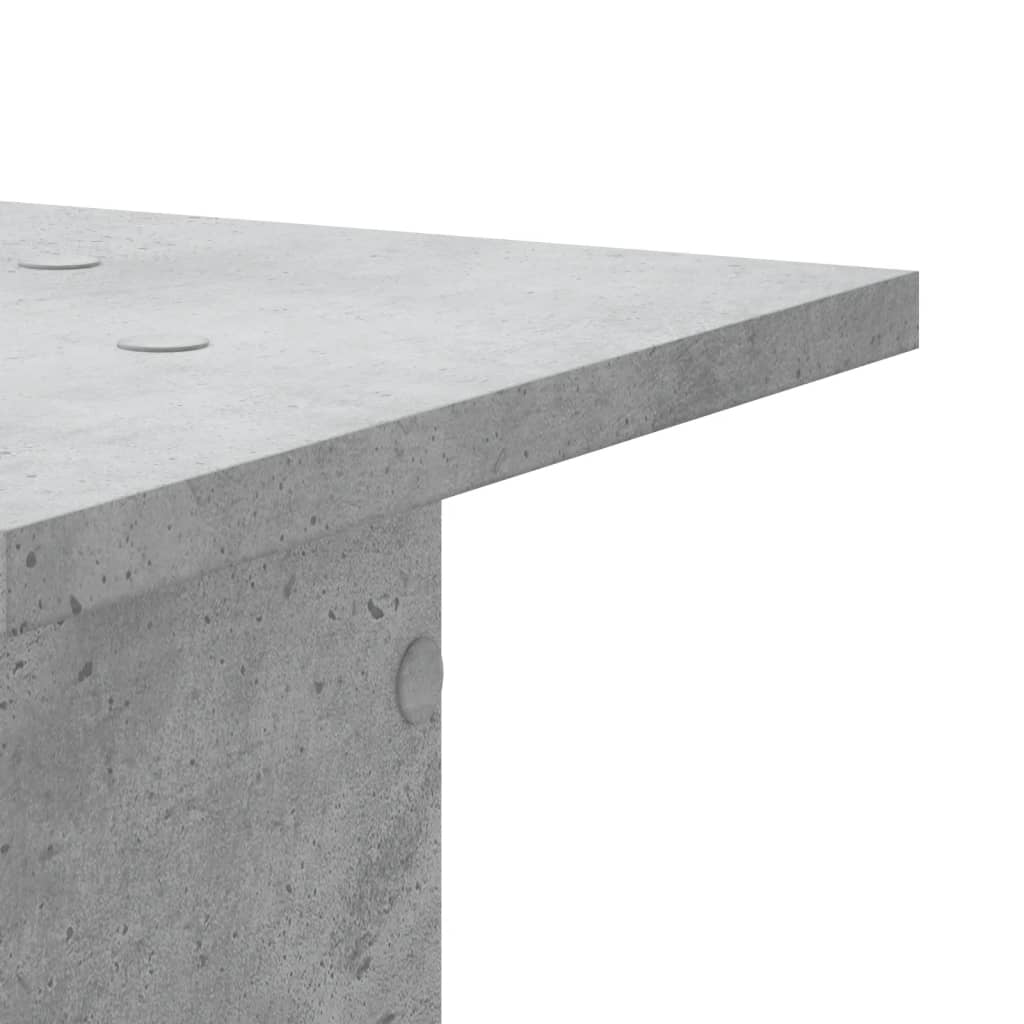 Speakerstandaards 2 st 30x30x80 cm bewerkt hout betongrijs is nu te koop bij PeponiXL, paradijselijk wonen!