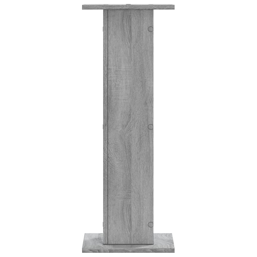 Speakerstandaards 2 st 30x30x80 cm bewerkt hout grijs sonoma is nu te koop bij PeponiXL, paradijselijk wonen!