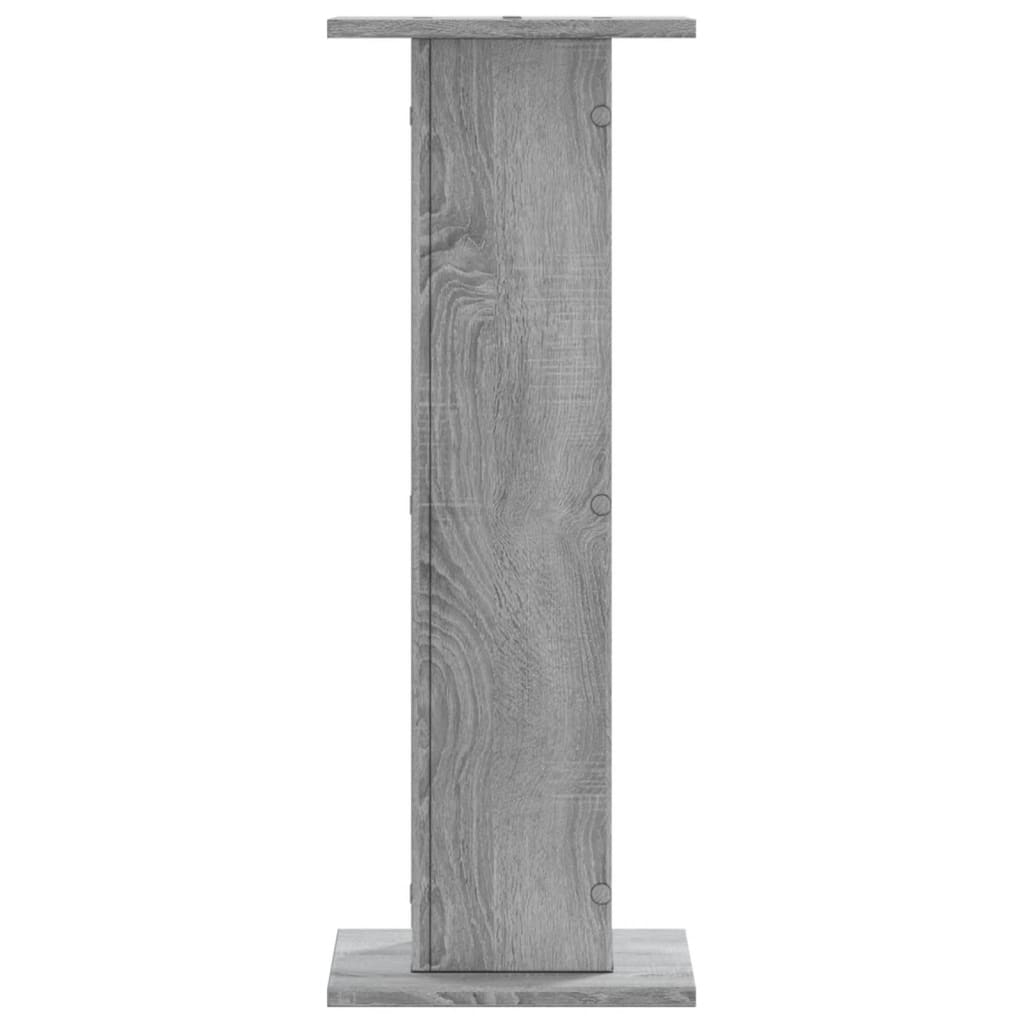Speakerstandaards 2 st 30x30x80 cm bewerkt hout grijs sonoma is nu te koop bij PeponiXL, paradijselijk wonen!