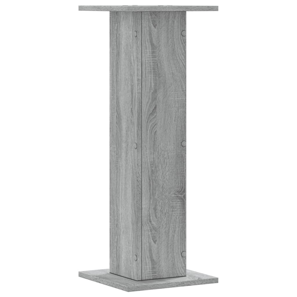 Speakerstandaards 2 st 30x30x80 cm bewerkt hout grijs sonoma is nu te koop bij PeponiXL, paradijselijk wonen!