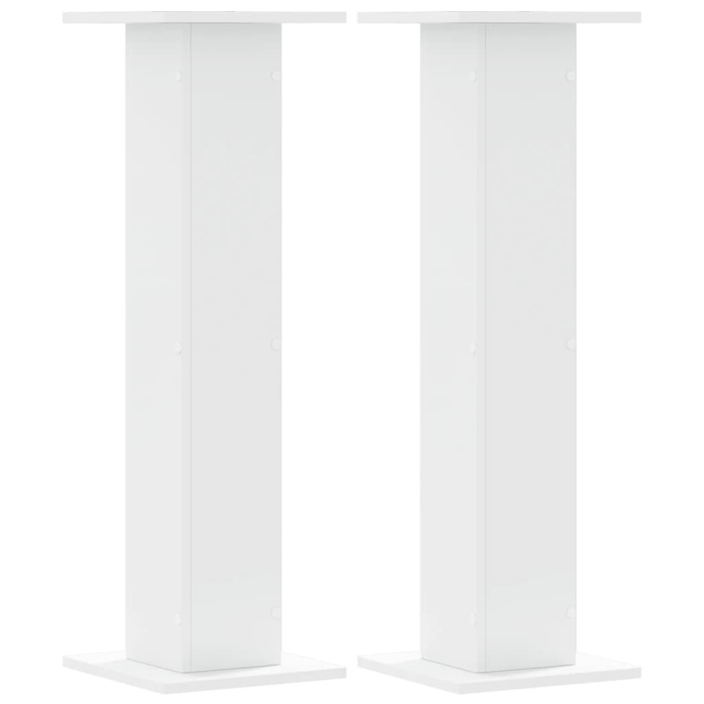Speakerstandaards 2 st 30x30x95 cm bewerkt hout wit is nu te koop bij PeponiXL, paradijselijk wonen!