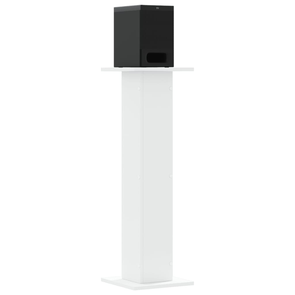 Speakerstandaards 2 st 30x30x95 cm bewerkt hout wit is nu te koop bij PeponiXL, paradijselijk wonen!