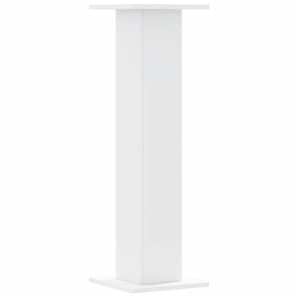 Speakerstandaards 2 st 30x30x95 cm bewerkt hout wit is nu te koop bij PeponiXL, paradijselijk wonen!