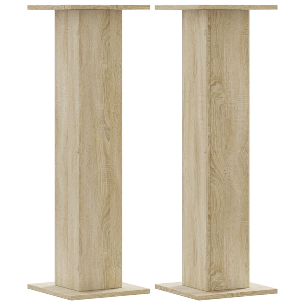 Speakerstandaards 2 st 30x30x95 cm bewerkt hout sonoma eiken is nu te koop bij PeponiXL, paradijselijk wonen!