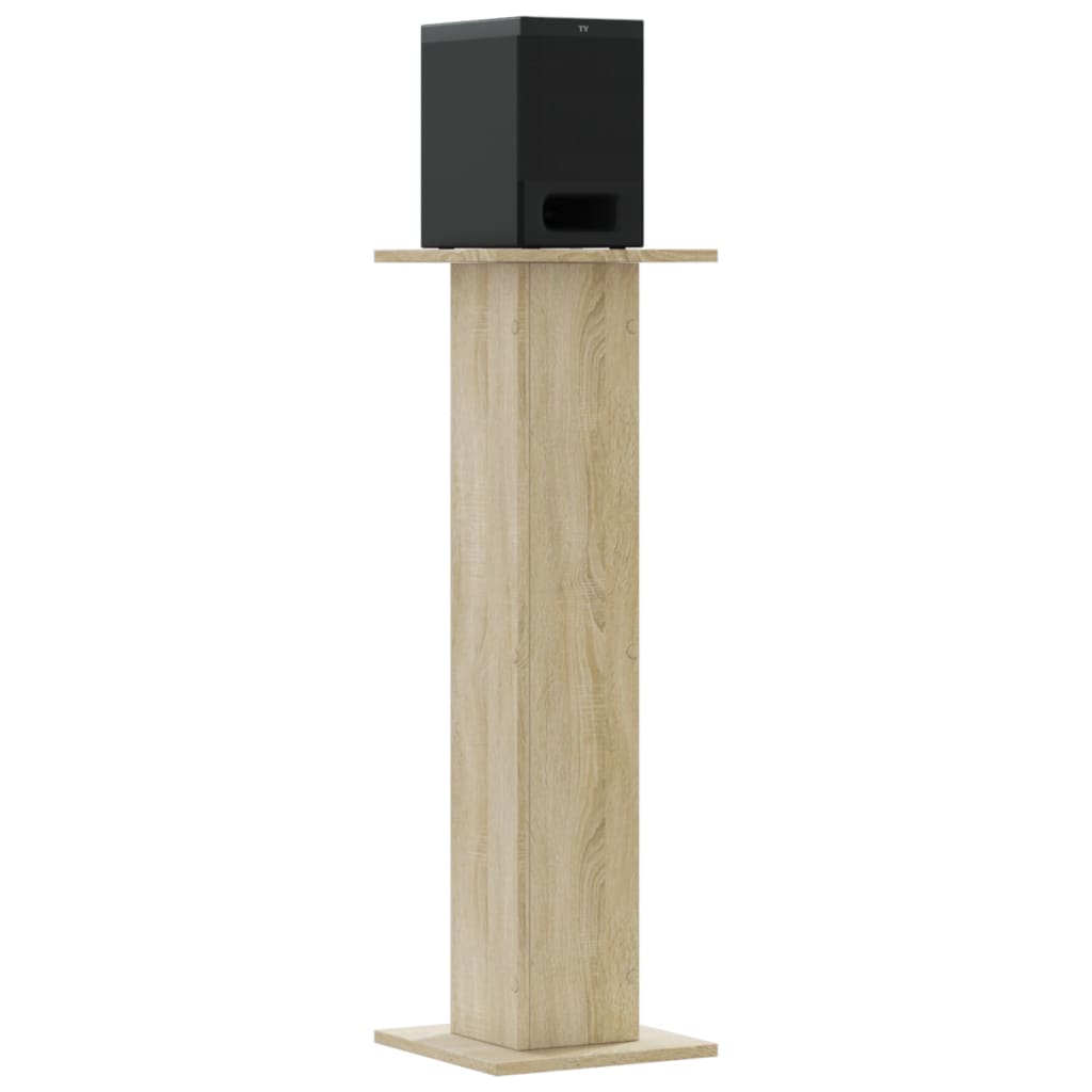 Speakerstandaards 2 st 30x30x95 cm bewerkt hout sonoma eiken is nu te koop bij PeponiXL, paradijselijk wonen!