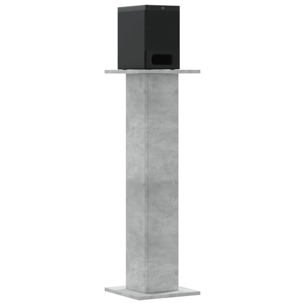 Speakerstandaards 2 st 30x30x95 cm bewerkt hout betongrijs is nu te koop bij PeponiXL, paradijselijk wonen!