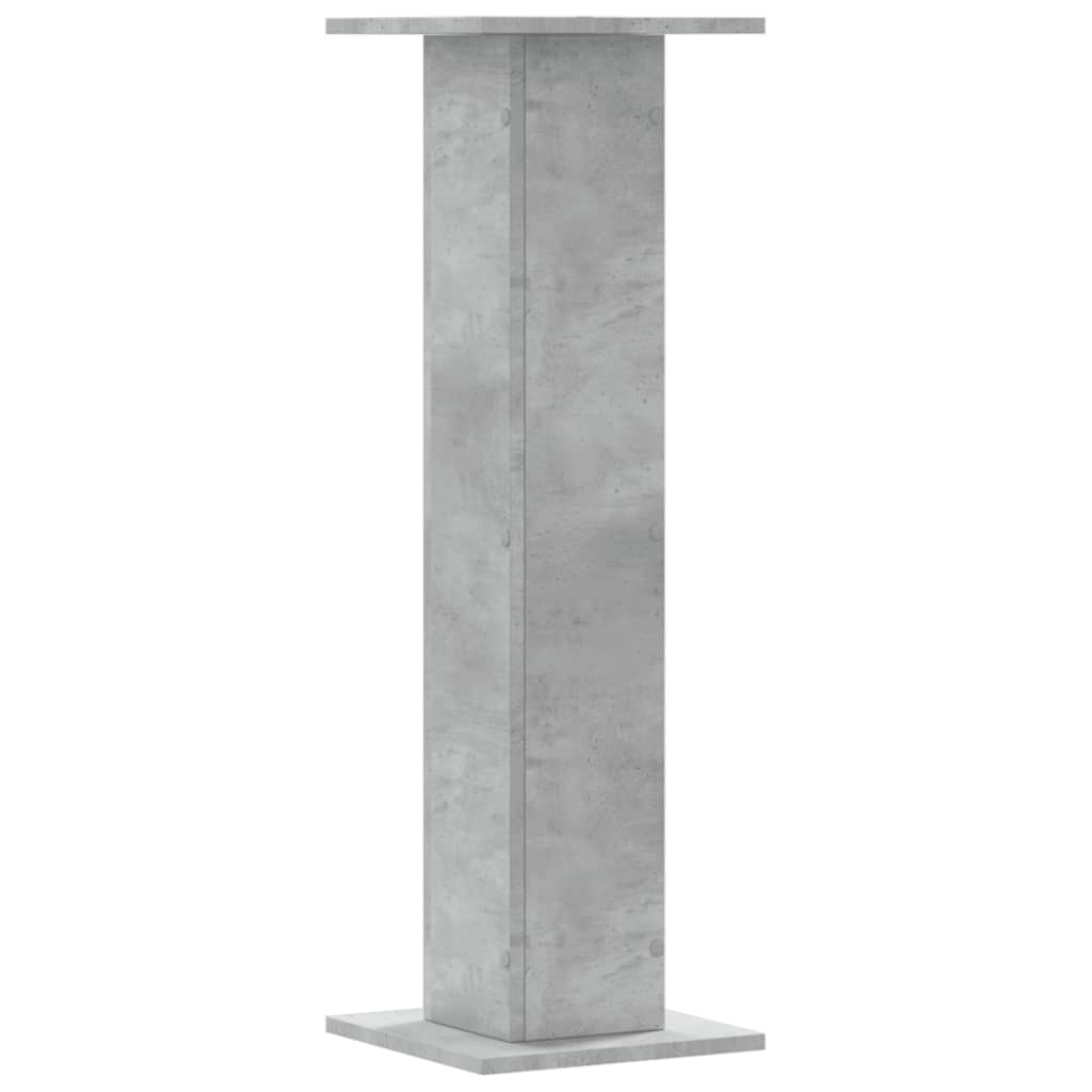 Speakerstandaards 2 st 30x30x95 cm bewerkt hout betongrijs is nu te koop bij PeponiXL, paradijselijk wonen!