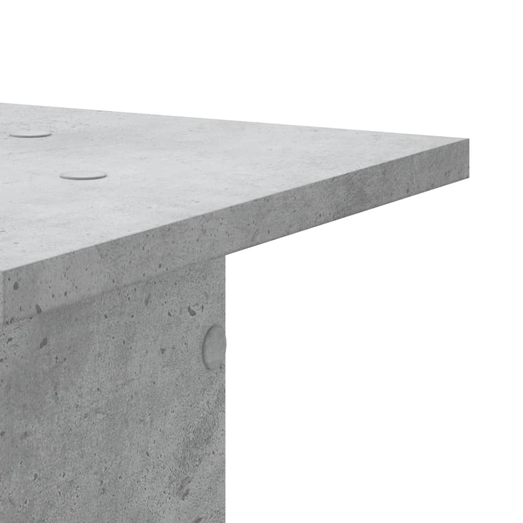 Speakerstandaards 2 st 30x30x95 cm bewerkt hout betongrijs is nu te koop bij PeponiXL, paradijselijk wonen!