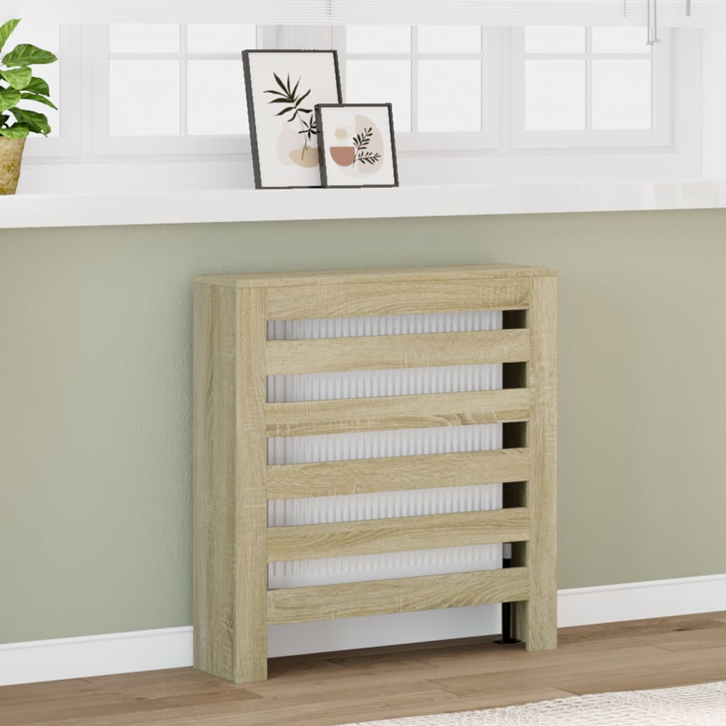 Radiatorombouw 78x20x82 cm bewerkt hout sonoma eikenkleurig is nu te koop bij PeponiXL, paradijselijk wonen!
