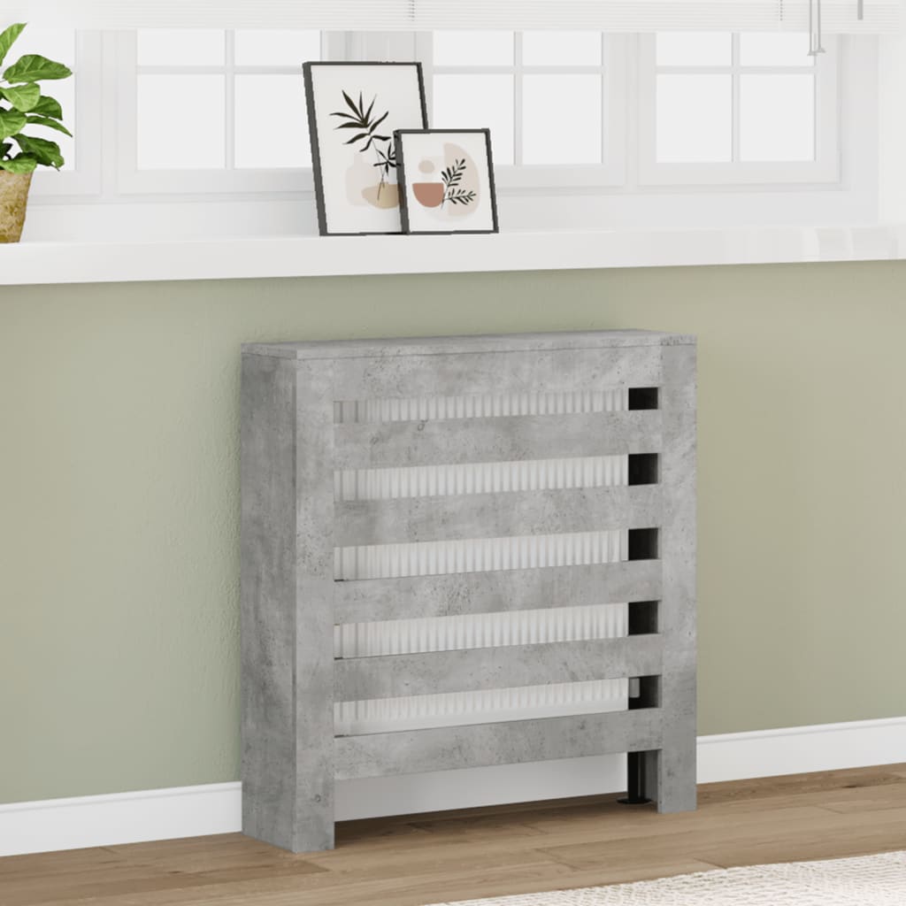 Radiatorombouw 78x20x82 cm bewerkt hout betongrijs is nu te koop bij PeponiXL, paradijselijk wonen!