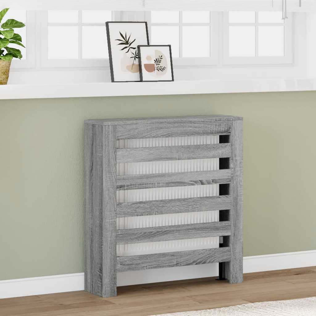 Radiatorombouw 78x20x82 cm bewerkt hout grijs sonoma eikenkleur is nu te koop bij PeponiXL, paradijselijk wonen!