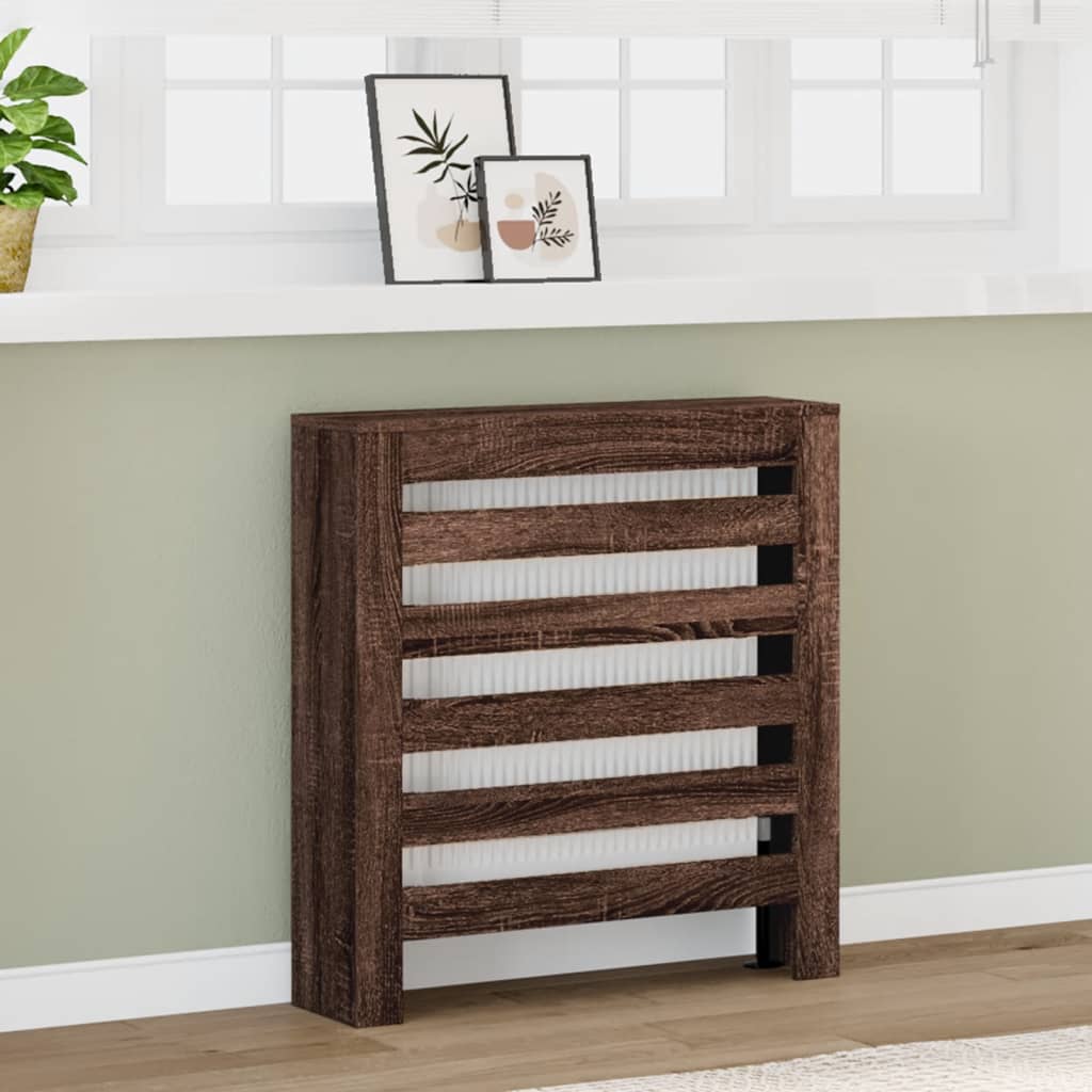Radiatorombouw 78x20x82 cm bewerkt hout bruin eikenkleurig is nu te koop bij PeponiXL, paradijselijk wonen!