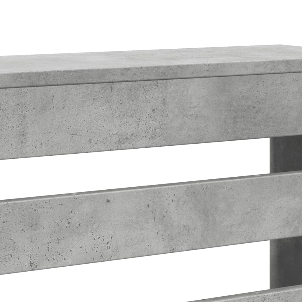 Radiatorombouw 104x20x82 cm bewerkt hout betongrijs is nu te koop bij PeponiXL, paradijselijk wonen!