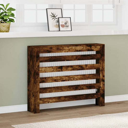 Radiatorombouw 104x20x82 cm bewerkt hout gerookt eikenkleurig is nu te koop bij PeponiXL, paradijselijk wonen!