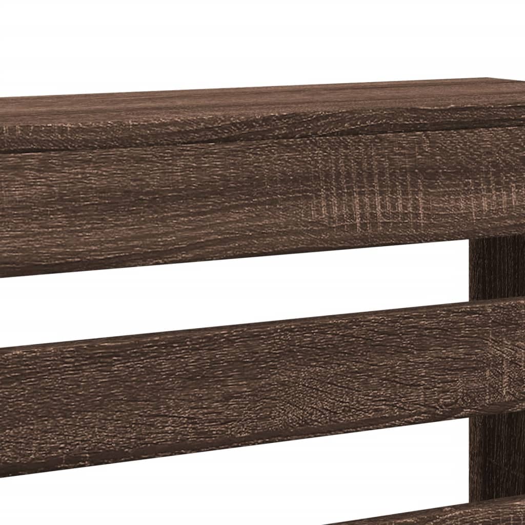 Radiatorombouw 104x20x82 cm bewerkt hout bruin eikenkleurig is nu te koop bij PeponiXL, paradijselijk wonen!