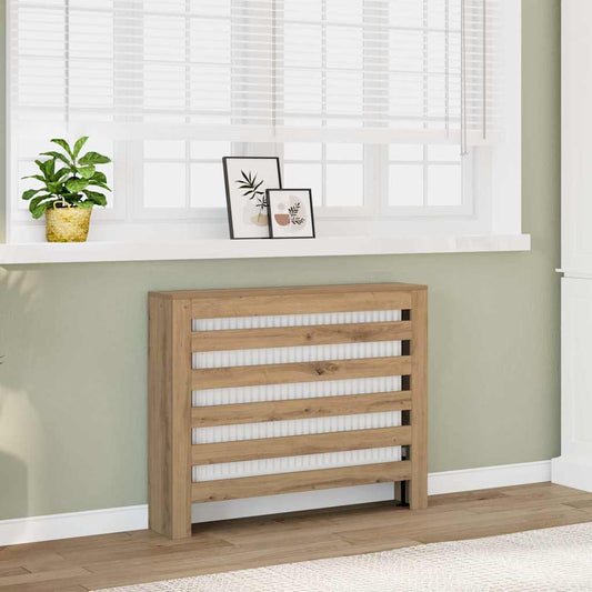 Radiatorombouw 104x20x82 cm bewerkt hout artisanaal eikenkleur is nu te koop bij PeponiXL, paradijselijk wonen!