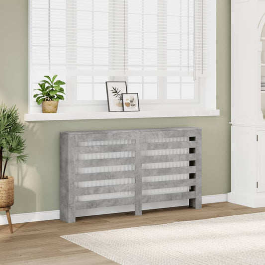 Radiatorombouw 149x20x82 cm bewerkt hout betongrijs is nu te koop bij PeponiXL, paradijselijk wonen!