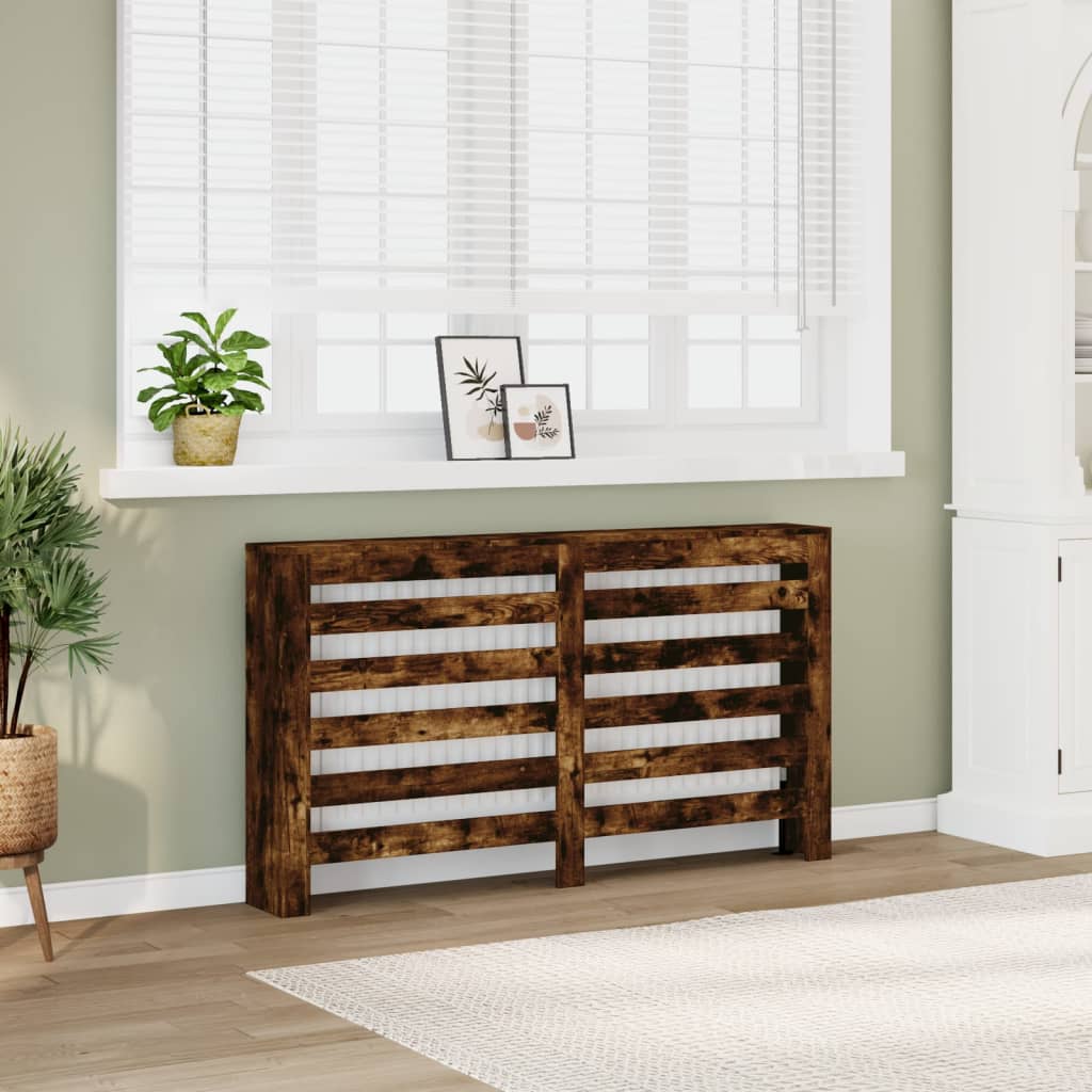 Radiatorombouw 149x20x82 cm bewerkt hout gerookt eikenkleurig is nu te koop bij PeponiXL, paradijselijk wonen!