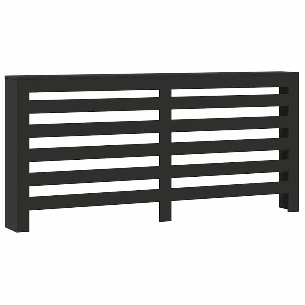 Radiatorombouw 175x20x82 cm bewerkt hout zwart is nu te koop bij PeponiXL, paradijselijk wonen!