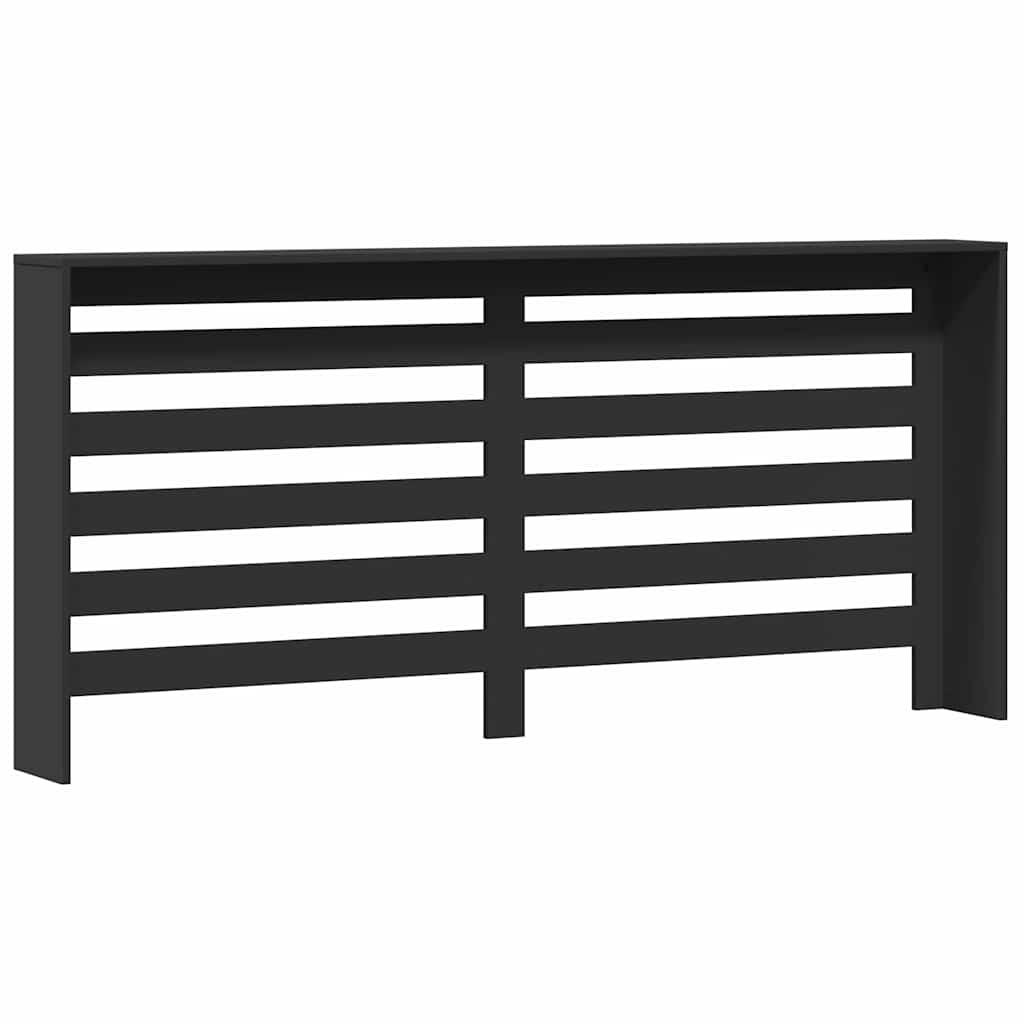 Radiatorombouw 175x20x82 cm bewerkt hout zwart is nu te koop bij PeponiXL, paradijselijk wonen!