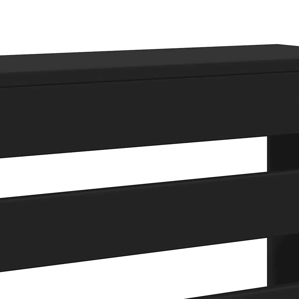 Radiatorombouw 175x20x82 cm bewerkt hout zwart is nu te koop bij PeponiXL, paradijselijk wonen!