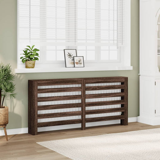 Radiatorombouw 175x20x82 cm bewerkt hout bruin eikenkleurig is nu te koop bij PeponiXL, paradijselijk wonen!