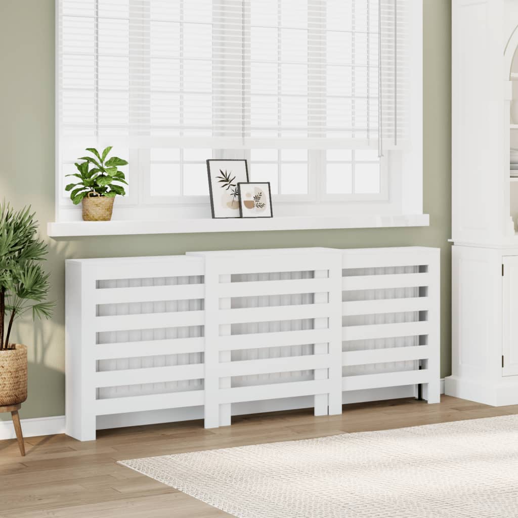 Radiatorombouw 205x21,5x83,5 cm bewerkt hout wit is nu te koop bij PeponiXL, paradijselijk wonen!