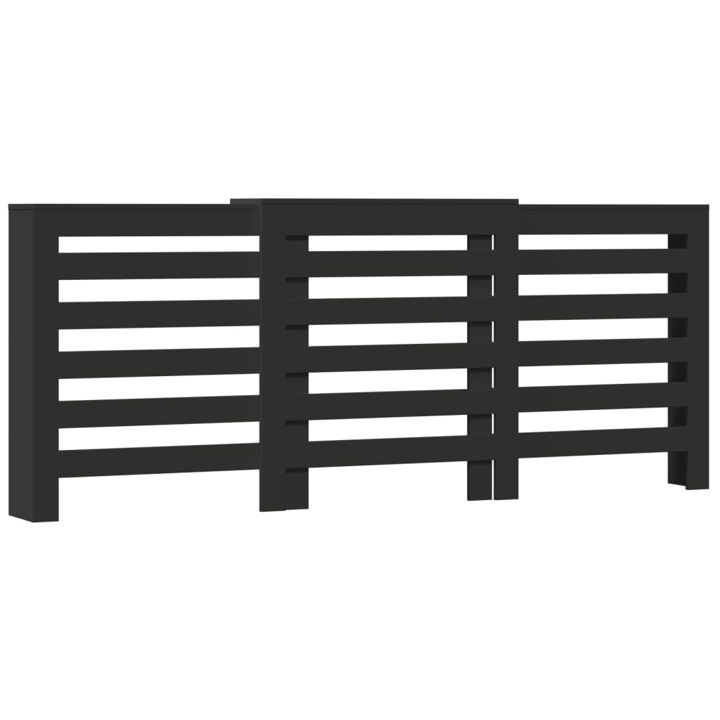 Radiatorombouw 205x21,5x83,5 cm bewerkt hout zwart is nu te koop bij PeponiXL, paradijselijk wonen!