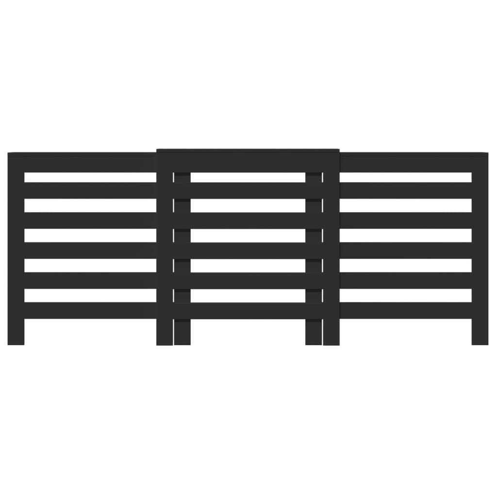 Radiatorombouw 205x21,5x83,5 cm bewerkt hout zwart is nu te koop bij PeponiXL, paradijselijk wonen!