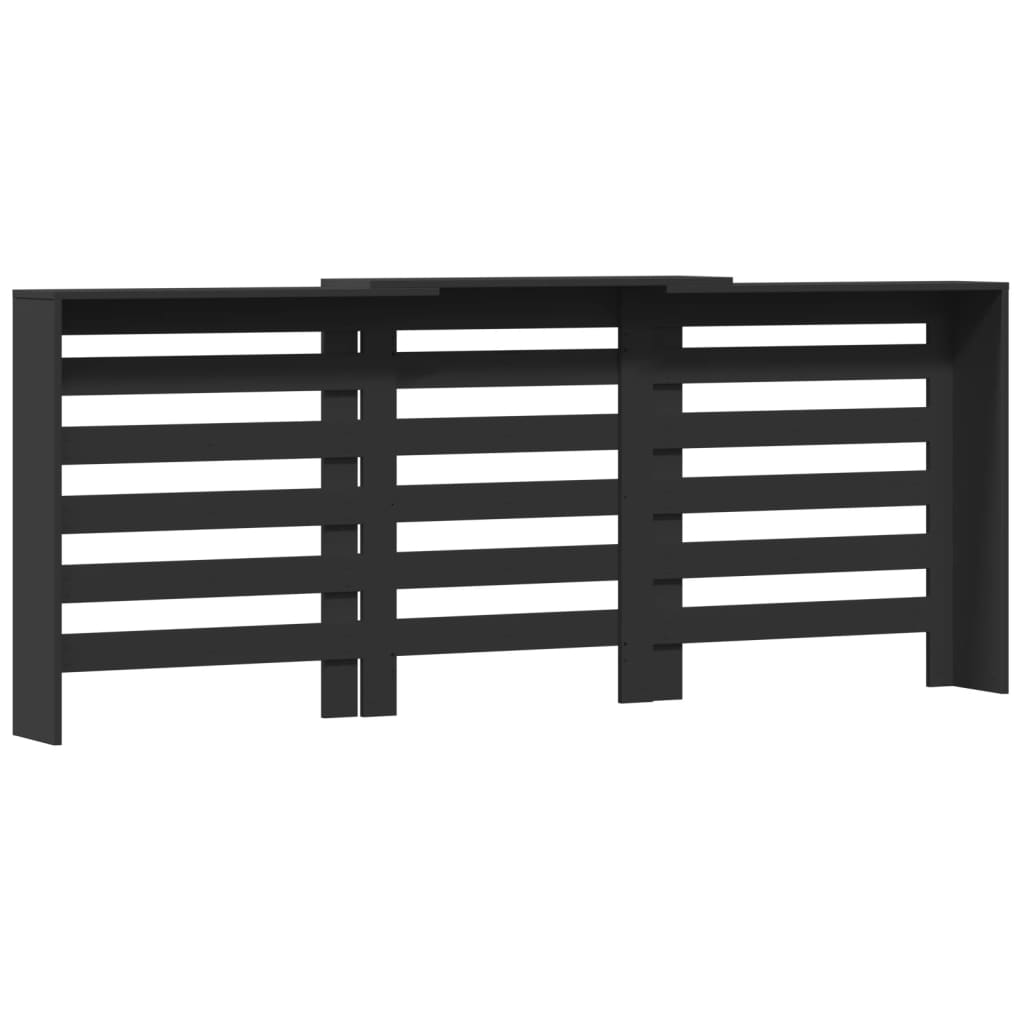 Radiatorombouw 205x21,5x83,5 cm bewerkt hout zwart is nu te koop bij PeponiXL, paradijselijk wonen!