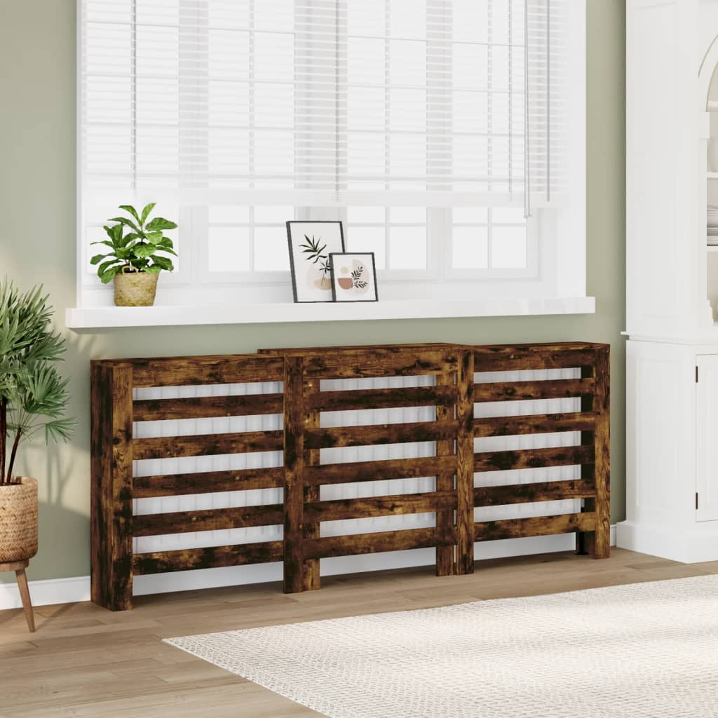 Radiatorombouw 205x21,5x83,5 cm bewerkt hout gerookt eikenkleur is nu te koop bij PeponiXL, paradijselijk wonen!