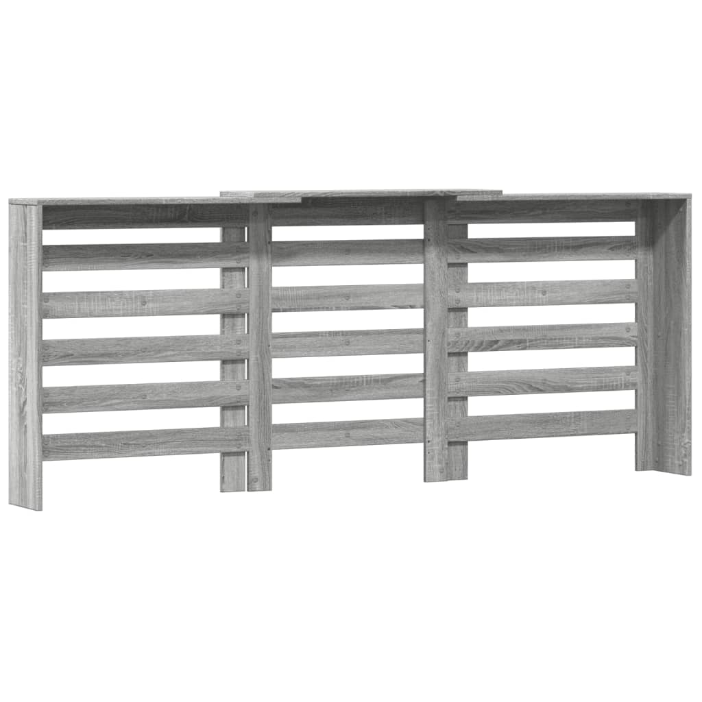 Radiatorombouw 205x21,5x83,5 cm bewerkt hout grijs sonoma eiken is nu te koop bij PeponiXL, paradijselijk wonen!