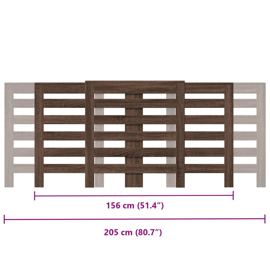 Radiatorombouw 205x21,5x83,5 cm bewerkt hout bruin eikenkleurig is nu te koop bij PeponiXL, paradijselijk wonen!