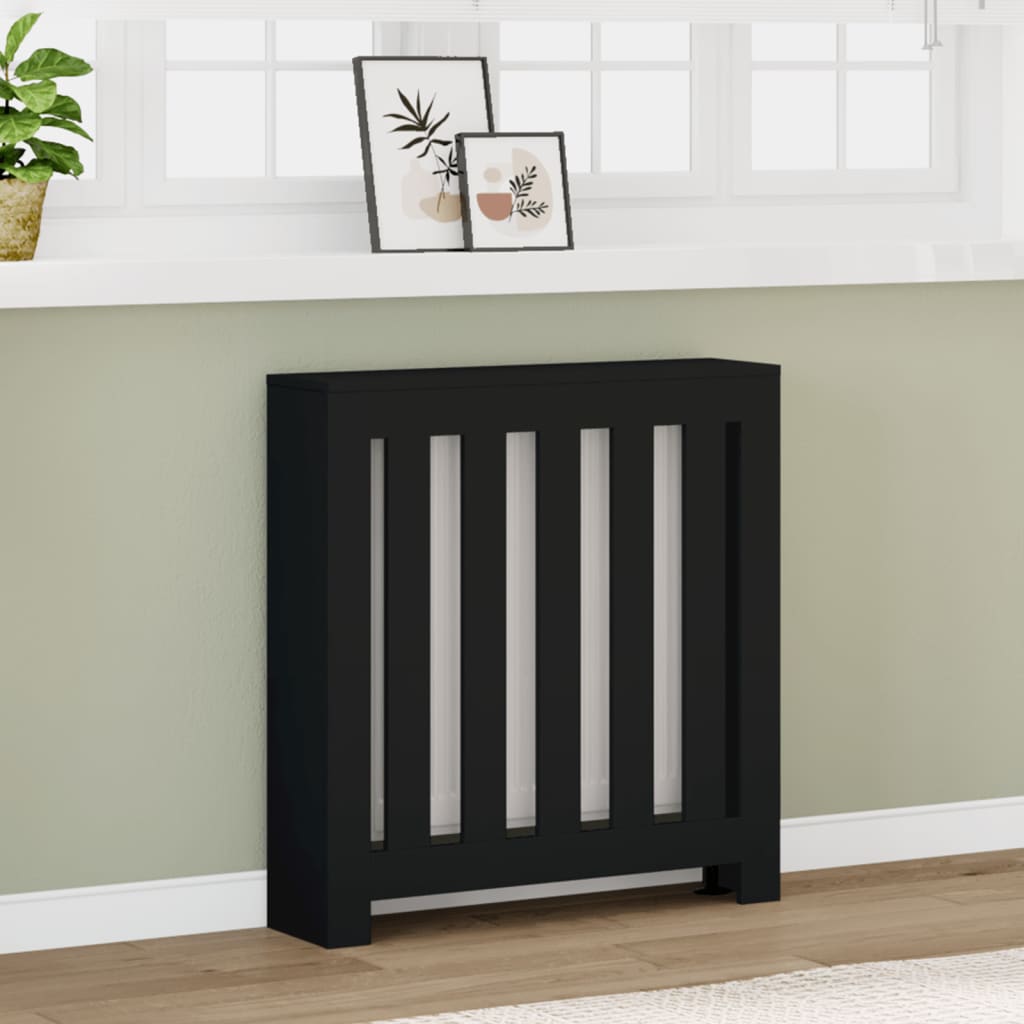 Radiatorombouw 78x20x82 cm bewerkt hout zwart is nu te koop bij PeponiXL, paradijselijk wonen!