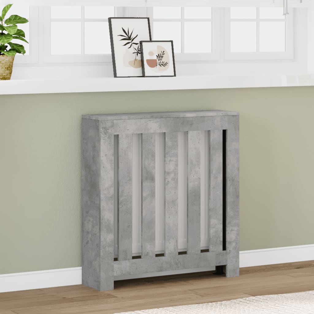 Radiatorombouw 78x20x82 cm bewerkt hout betongrijs is nu te koop bij PeponiXL, paradijselijk wonen!