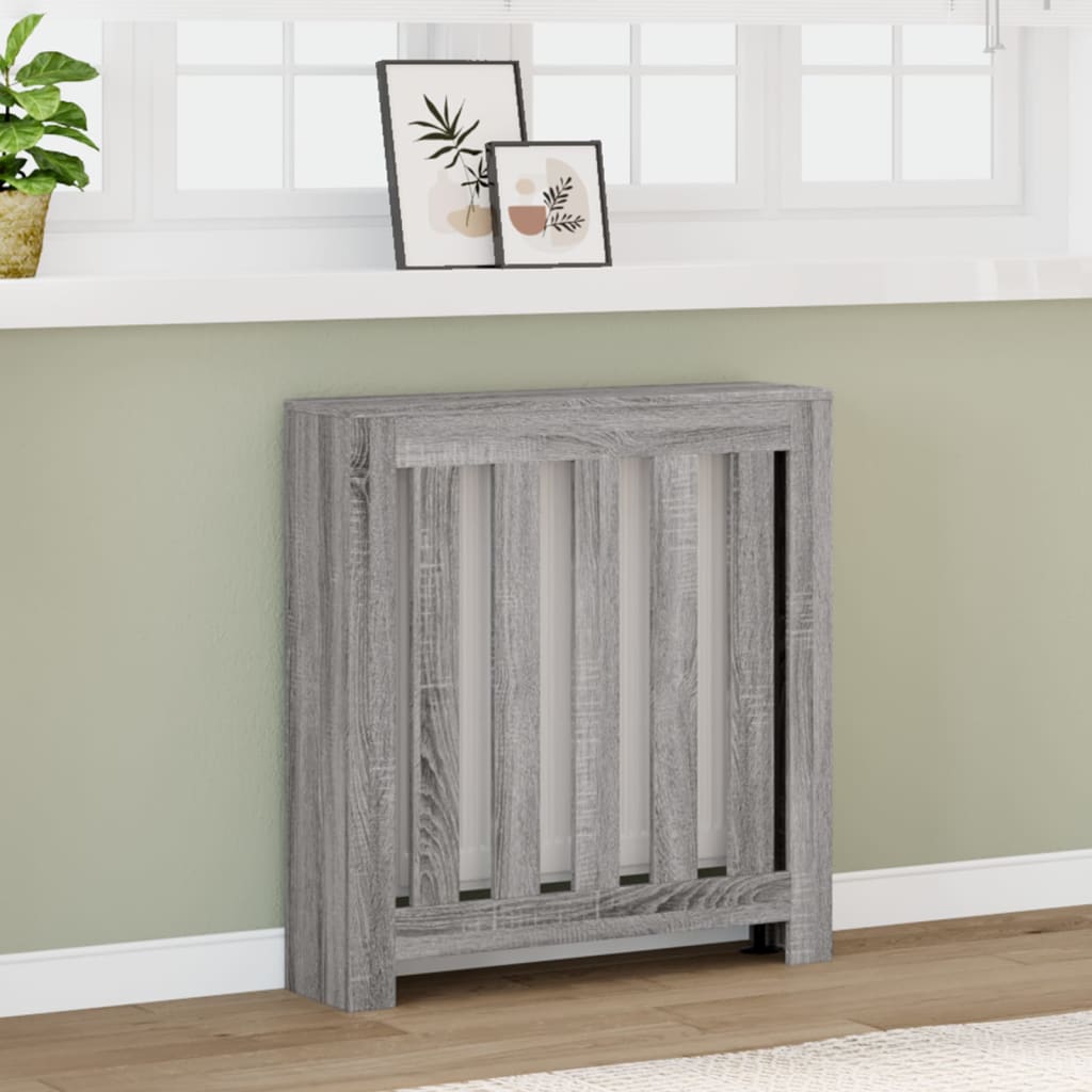 Radiatorombouw 78x20x82 cm bewerkt hout grijs sonoma eikenkleur is nu te koop bij PeponiXL, paradijselijk wonen!